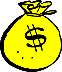 Stylized money bag