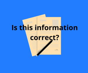 Sticky note reads "Is this information correct?"